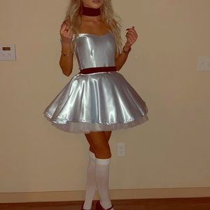 Custom Alice Wonderland Dress Xs-S satin